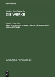 Cover von Boethius' Bearbeitung des 'Categoriae' des Aristoteles