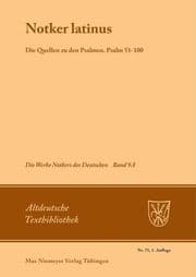 Cover von Notker latinus.Die Quellen zu den Psalmen