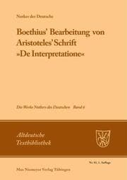 Cover von Boethius' Bearbeitung von Aristoteles' Schrift 'De Interpretatione'