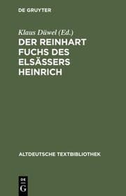 Cover von Der Reinhart Fuchs des Elsässers Heinrich