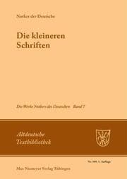 Cover von Die kleineren Schriften