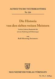 Cover von Die Historia von den sieben weisen Meistern und dem Kaiser Diocletianus