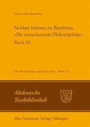 Cover von Notker latinus zu Boethius,'De consolatione Philosophiae'
