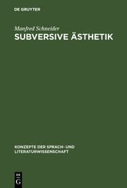 Cover von Subversive Ästhetik