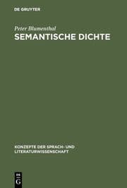 Cover von Semantische Dichte