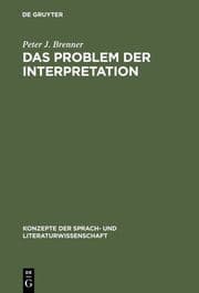 Cover von Das Problem der Interpretation