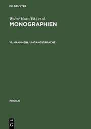 Cover von Mannheim. Umgangssprache