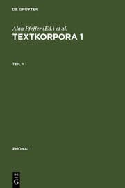 Cover von Textkorpora 1