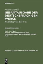 Cover von Die Übersetzungen der Erbauungsschriften Sir Richard Bakers
