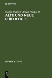 Cover von Alte und neue Philologie