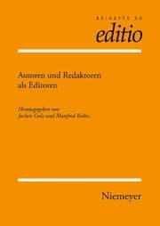 Cover von Autoren und Redaktoren als Editoren