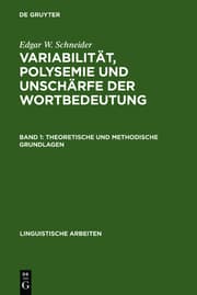 Cover von Variabilität, Polysemie und Unschärfe der Wortbedeutung