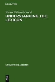 Cover von Understanding the lexicon