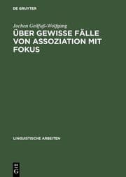 Cover von Über gewisse Fälle von Assoziation mit Fokus