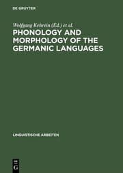 Cover von Phonology and Morphology of the Germanic Languages