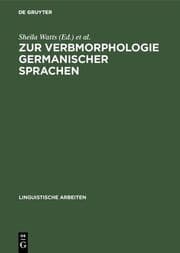 Cover von Zur Verbmorphologie germanischer Sprachen