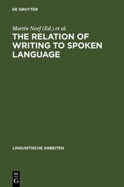 Cover von The Relation of Writing to Spoken Language