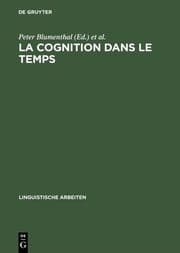 Cover von La cognition dans le temps