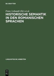 Cover von Historische Semantik in den romanischen Sprachen