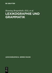Cover von Lexikographie und Grammatik