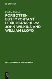 Cover von Forgotten But Important Lexicographers: John Wilkins and William Lloyd