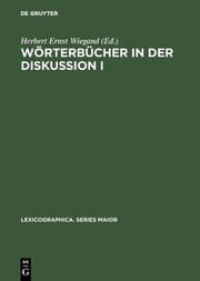 Cover von Wörterbücher in der Diskussion I