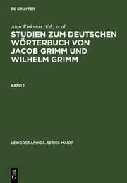 Cover von Studien zum Deutschen Wörterbuch von Jacob Grimm und Wilhelm Grimm