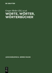 Cover von Worte, Wörter, Wörterbücher