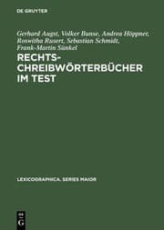 Cover von Rechtschreibwörterbücher im Test