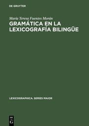 Cover von Gramática en la lexicografía bilingüe