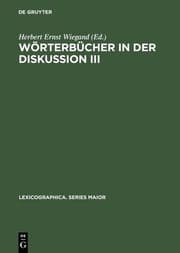 Cover von Wörterbücher in der Diskussion III