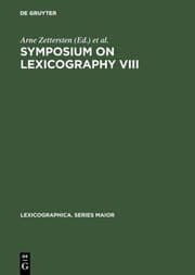 Cover von Symposium on Lexicography VIII