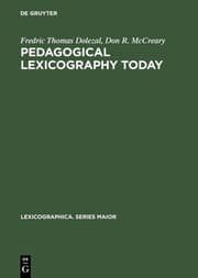 Cover von Pedagogical Lexicography Today