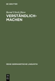 Cover von Verständlich-machen