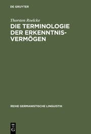 Cover von Terminologie der Erkenntnisvermögen
