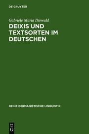 Cover von Deixis und Textsorten im Deutschen