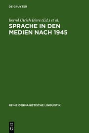 Cover von Sprache in den Medien nach 1945
