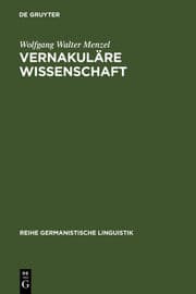 Cover von Vernakuläre Wissenschaft