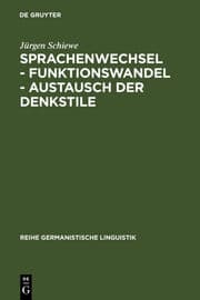 Cover von Sprachenwechsel - Funktionswandel - Austausch der Denkstile