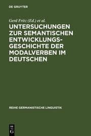 Cover von Untersuchungen zur semantischen Entwicklungsgeschichte der Modalverben im Deutschen