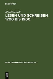 Cover von Lesen und Schreiben 1700 bis 1900