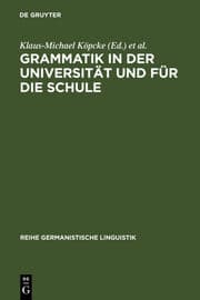Cover von Grammatik in der Universität und für die Schule