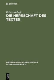 Cover von Die Herrschaft des Textes
