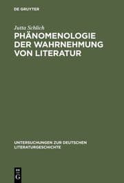 Cover von Phänomenologie der Wahrnehmung von Literatur