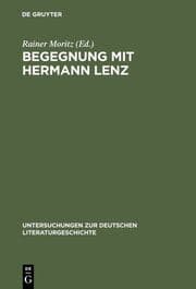 Cover von Begegnung mit Hermann Lenz