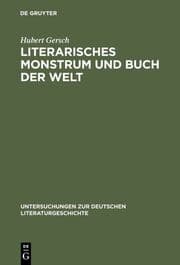 Cover von Literarisches Monstrum und Buch der Welt