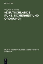 Cover von 'Deutschlands Ruhe, Sicherheit und Ordnung'
