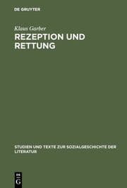 Cover von Rezeption und Rettung