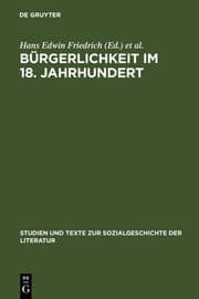 Cover von Bürgerlichkeit im 18.Jahrhundert