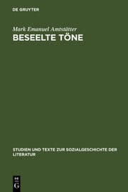 Cover von Beseelte Töne